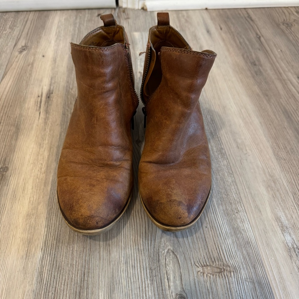 Lucky Brand Double Zip Leather Booties - Picture 3 of 5